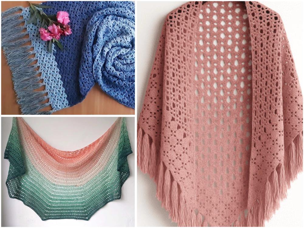 مقاسات شالات الكروشيه