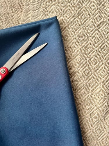 قماش كتان أزرق