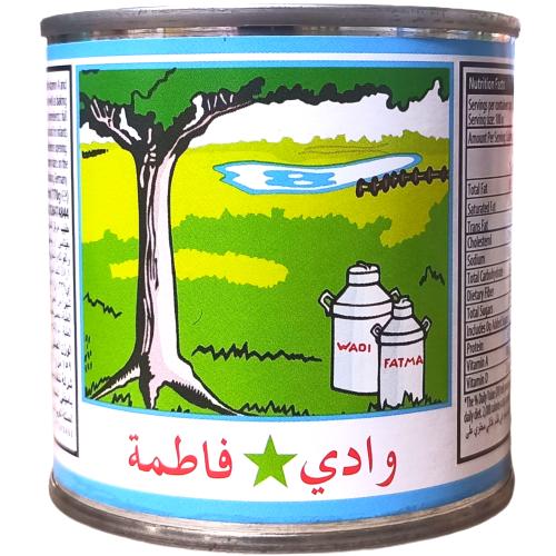 وادي فاطمه حليب مبخر كامل الدسم 170 جرام