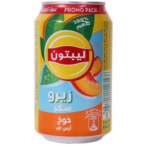 ليبتون آيس تي زيرو سكر خوخ 320 مل 6 عبوات