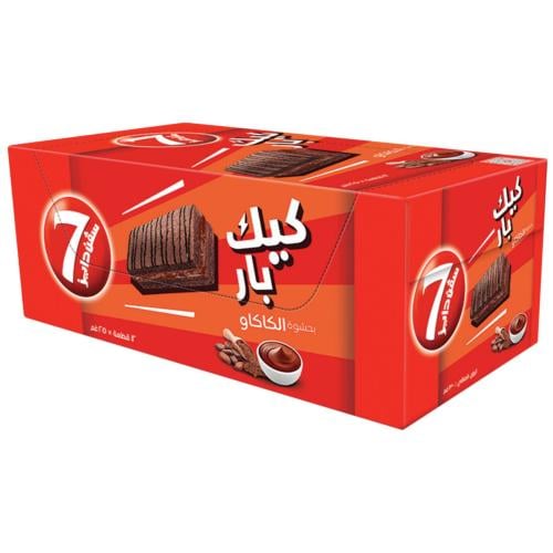 سفن دايز كيك بار بحشوة الكاكاو 12 قطعة 25 جرام