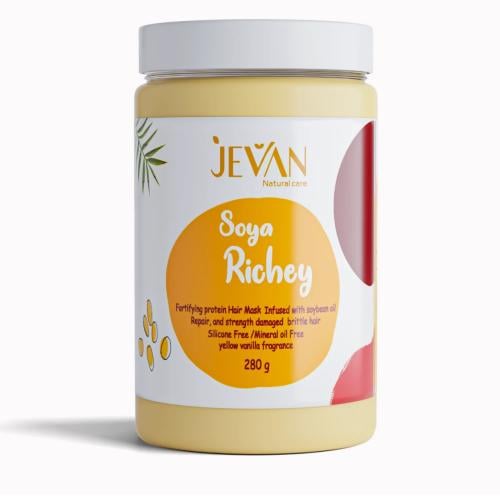 ماسك بروتين الصويا لقوة وترميم لشعرك من جيفان