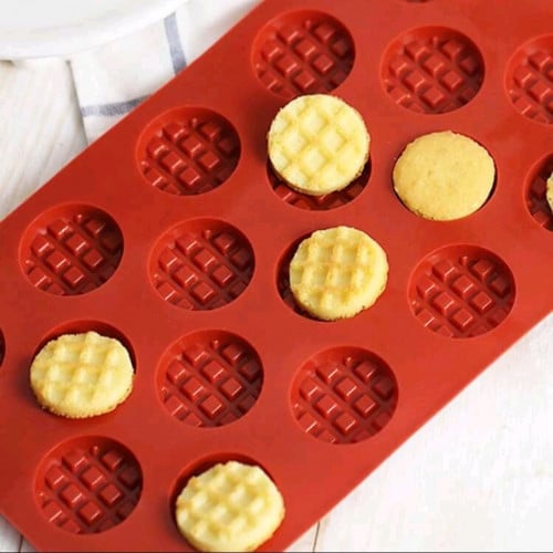 قالب سلكون شكل وافل لقطع دائريه