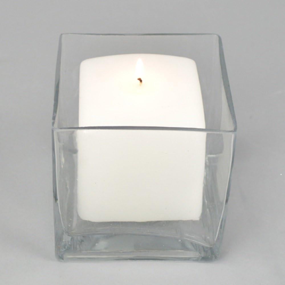 فازات زجاجية مربع 15 *15 سادة