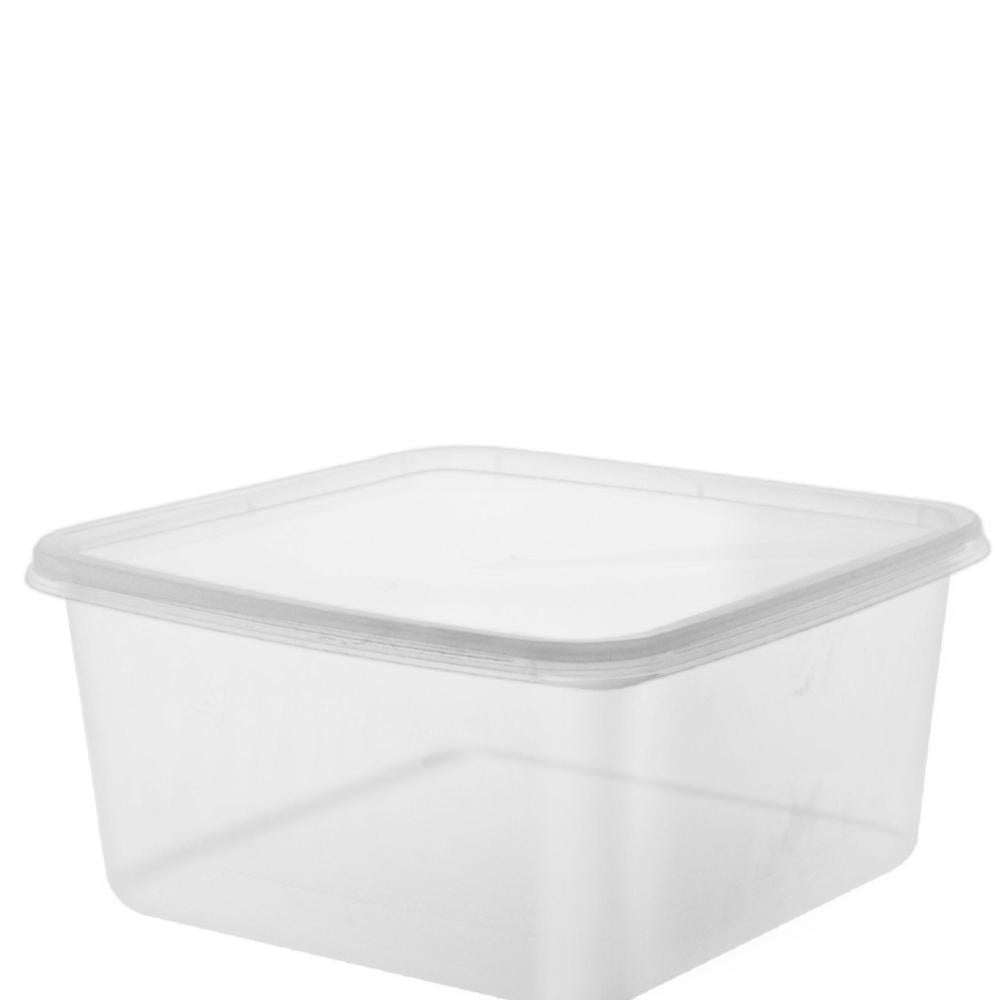 علب تمر بلاستيك شفاف بغطاء 2 كيلو  17*17*10 سم