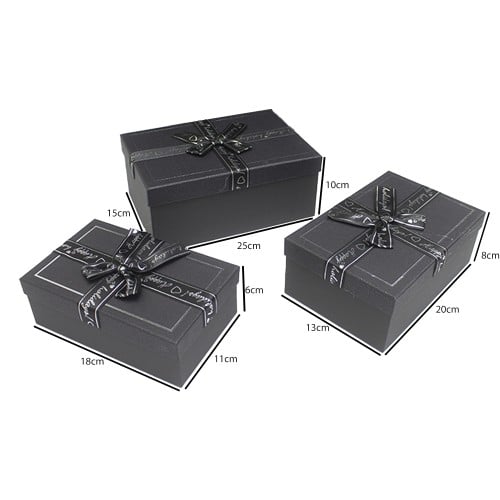 طقم علب هدايا 3 حبات بعدة ألوان