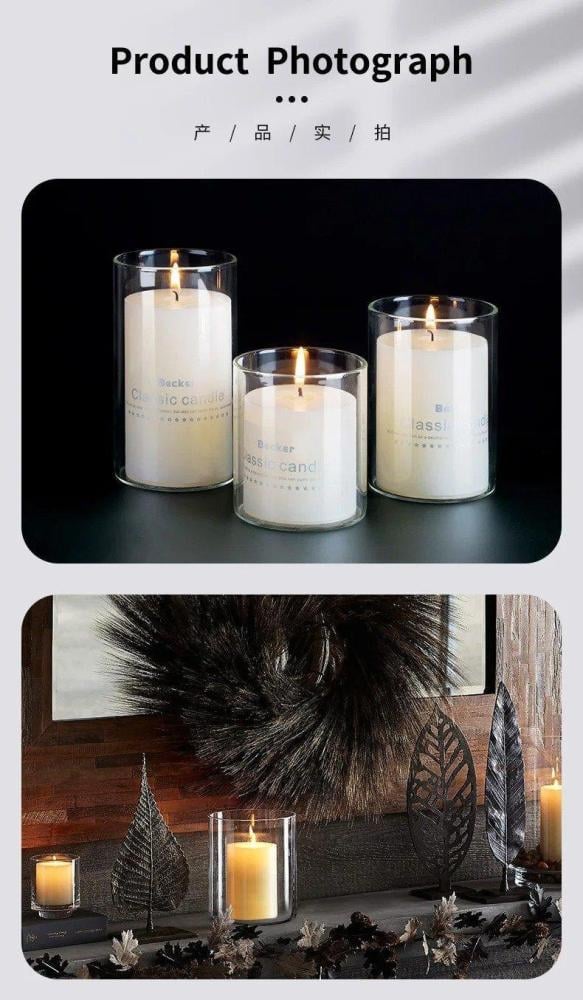 فازات زجاجية  10*30سم سادة