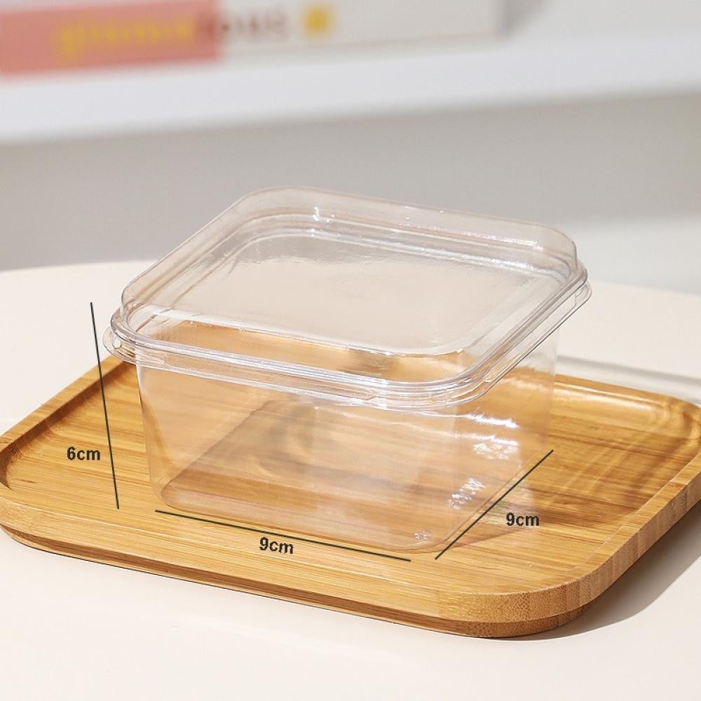 علبة بلاستيكية شفافة للحلا  والكيك