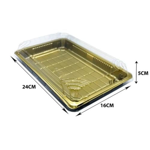 علب كيك بلاستيك سوشي مقاس 24*16*5 سم