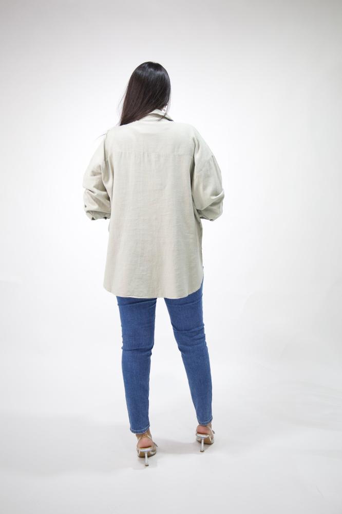 قميص رمادي نسائي كاجوال صناعة تركية PERRY