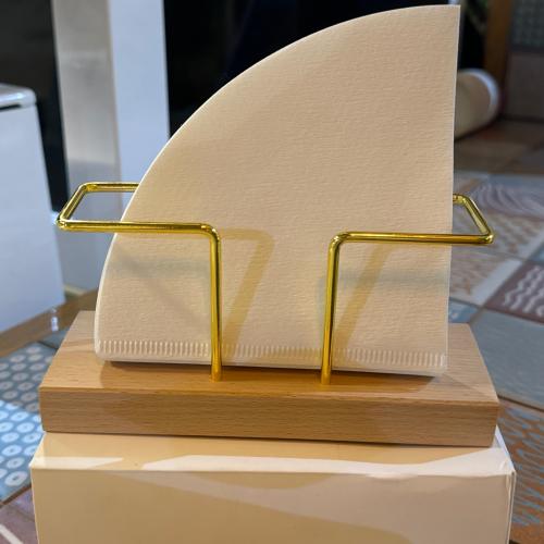 حامل فلاتر خشبي مذهب