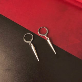 حلق سبايك فضي | Silver spike earrings