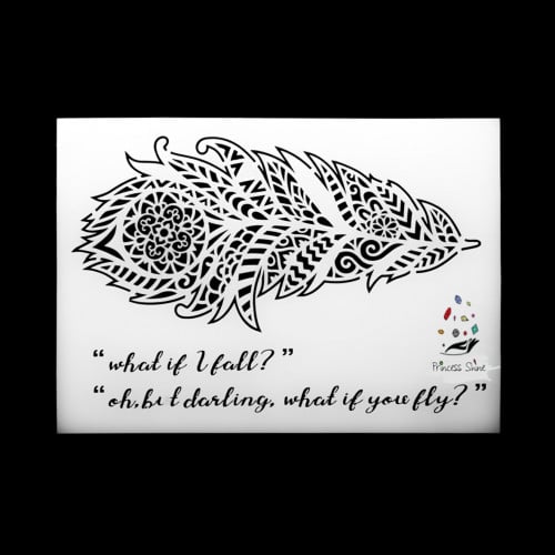 178 - استنسل ريشة (A4)