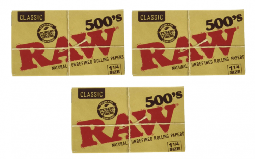RAW Classic 1 1/4 500's "3 Pcs"