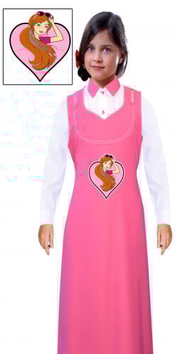 مريول ابتدائي قطعتين موديل 28 منقوش