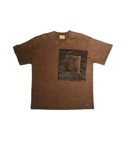 Brown acid washed t-shirt