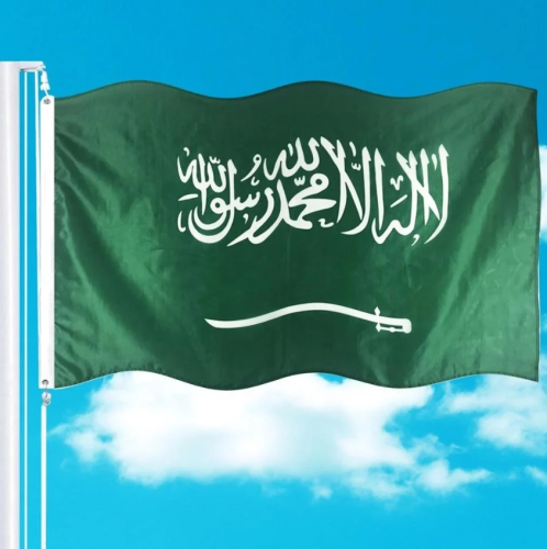 علم السعوديه اخضر ساده