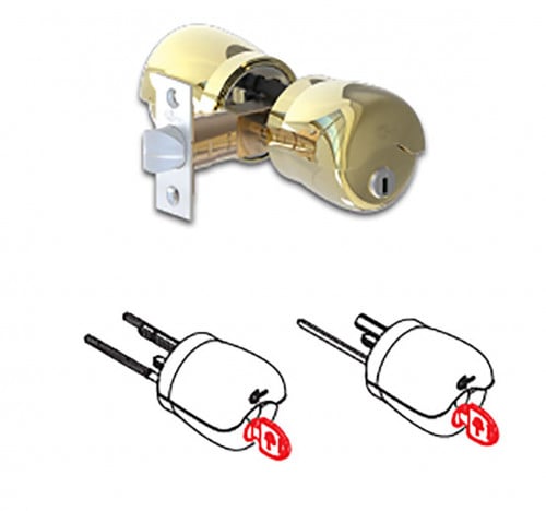 كيلون رمانة مفتاح جهتين لون ذهبي