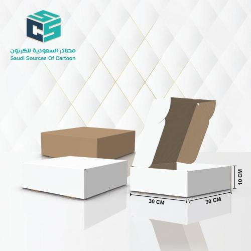 كرتون شحن مقاس 30x30x10 سم E flute