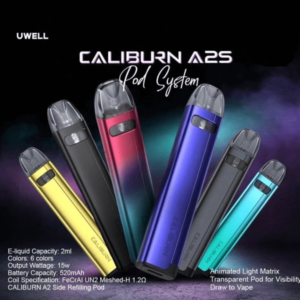 سحبة كاليبرن A2S اي تو اس من يو ويل-Uwell Caliburn A2S Pod System Kit