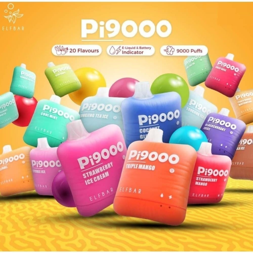 سحبة جاهزة الف بار 9000 سحبة ELFBAR PI9000  9000 PUFF