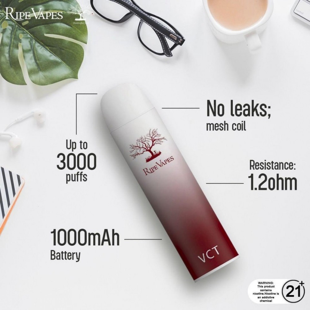 سحبة رايب فيبز في سي تي Ripe Vapes Palm VCT 3000 Poffs