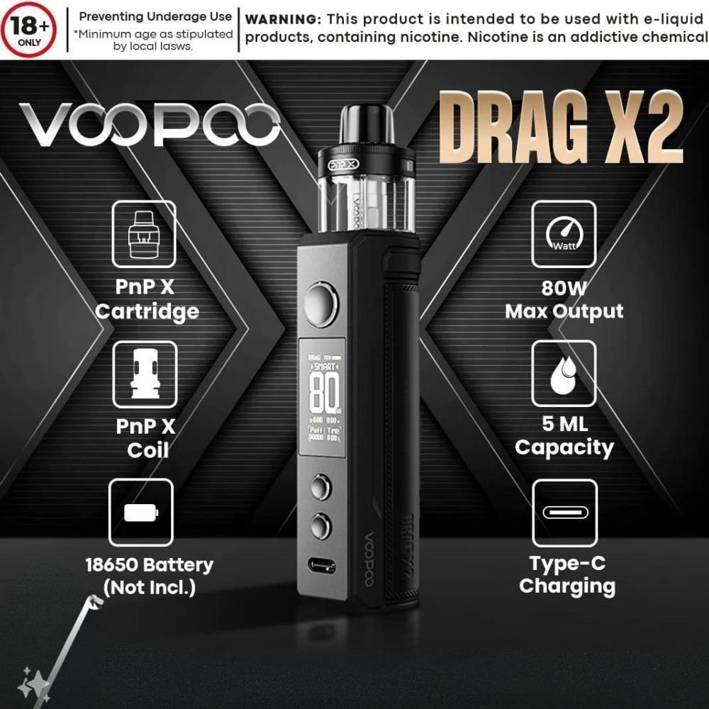 شيشة دراق اكس 2 من فوبو VOOPOO DRAG X2