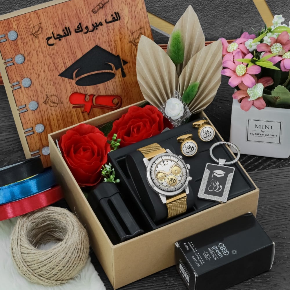 بكس النجاح والتخرج مميز مع تنسيق ورد*