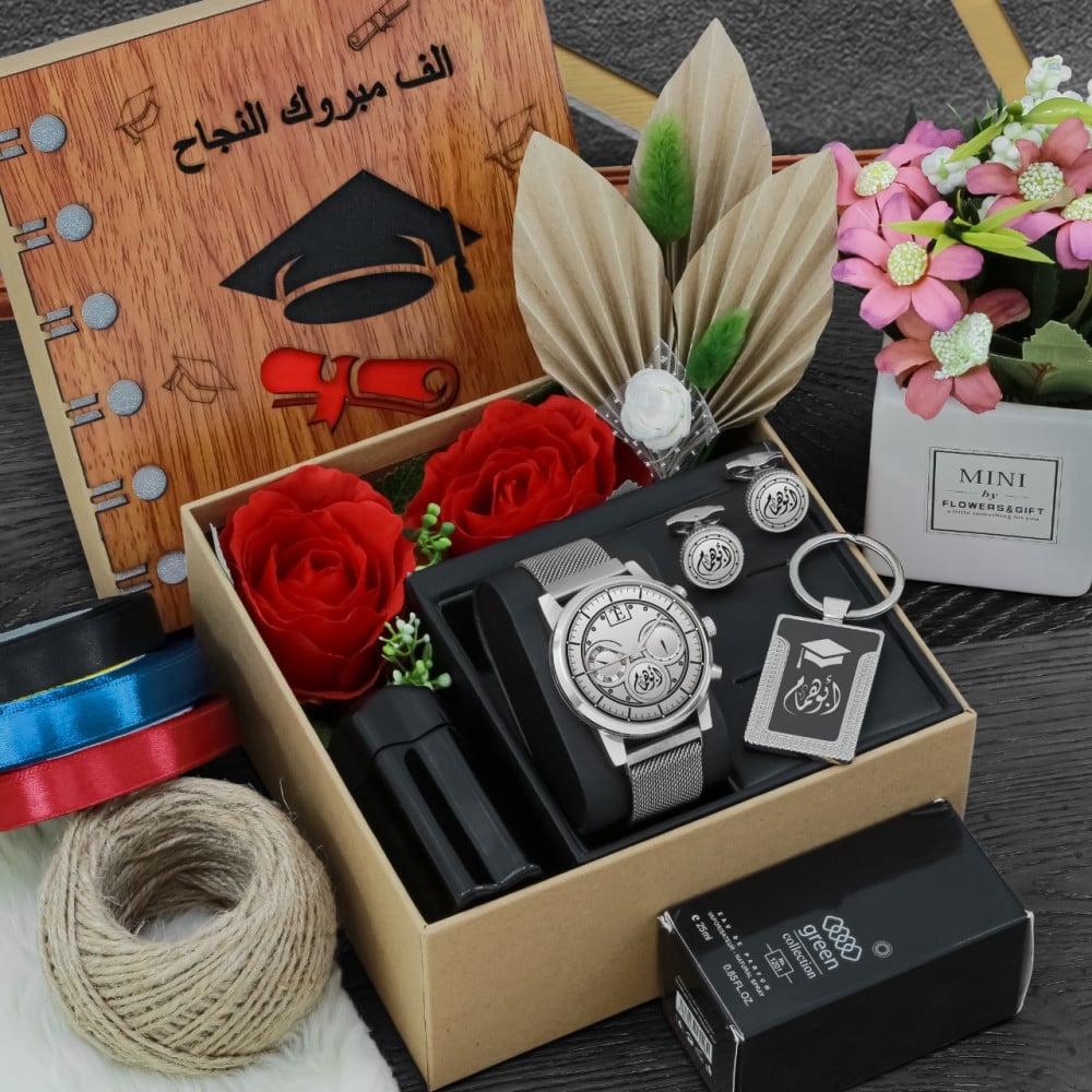 بكس النجاح والتخرج مميز مع تنسيق ورد*