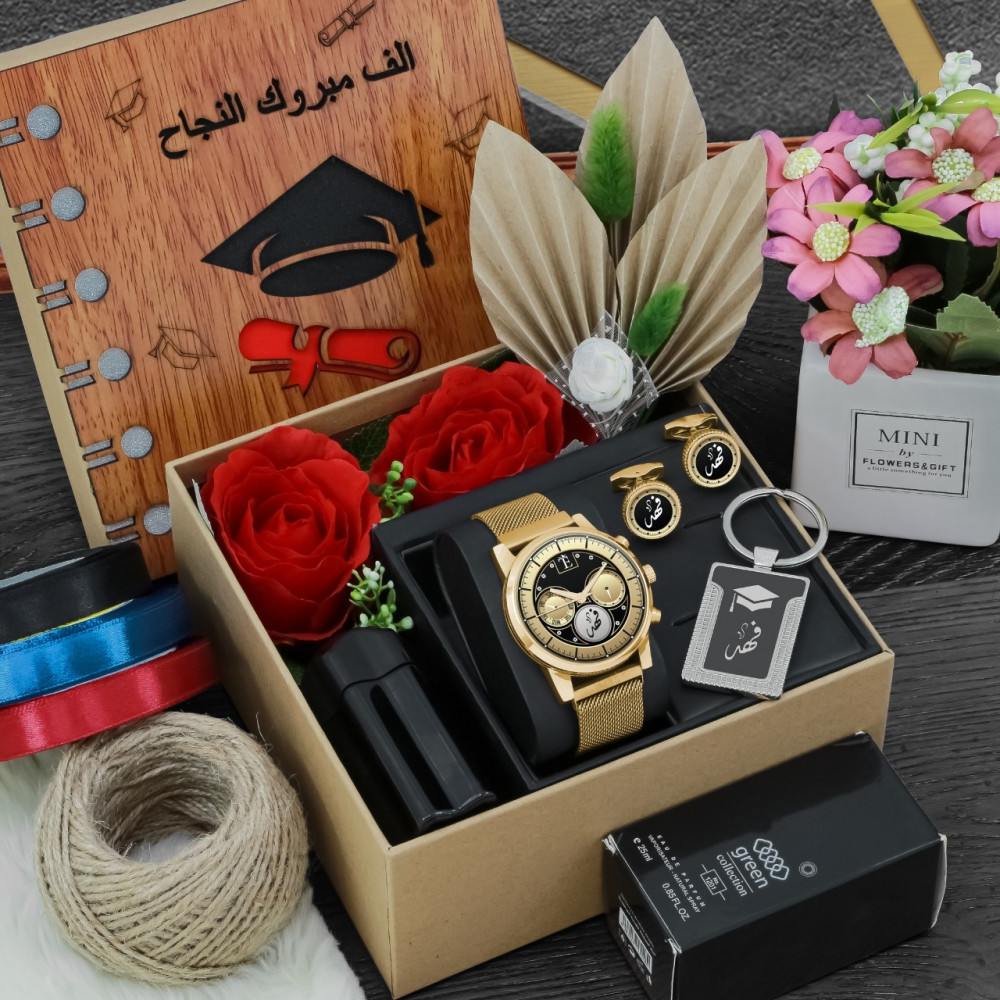 بكس النجاح والتخرج مميز مع تنسيق ورد*