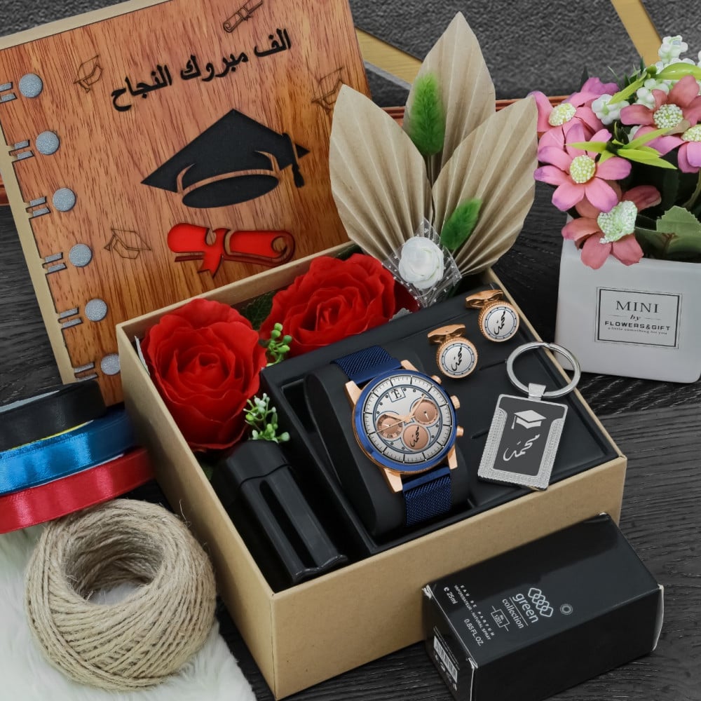 بكس النجاح والتخرج مميز مع تنسيق ورد*
