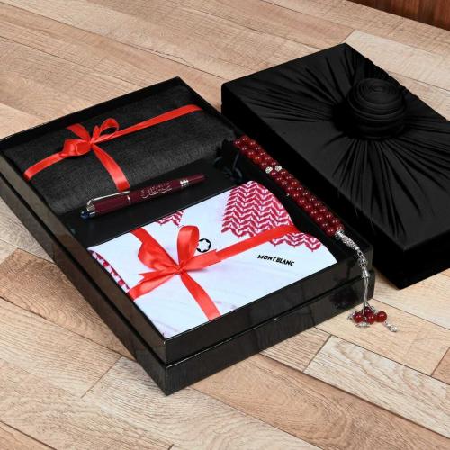 قماش شتوي مونت بلانك مع شماغ وقلم وسبحة