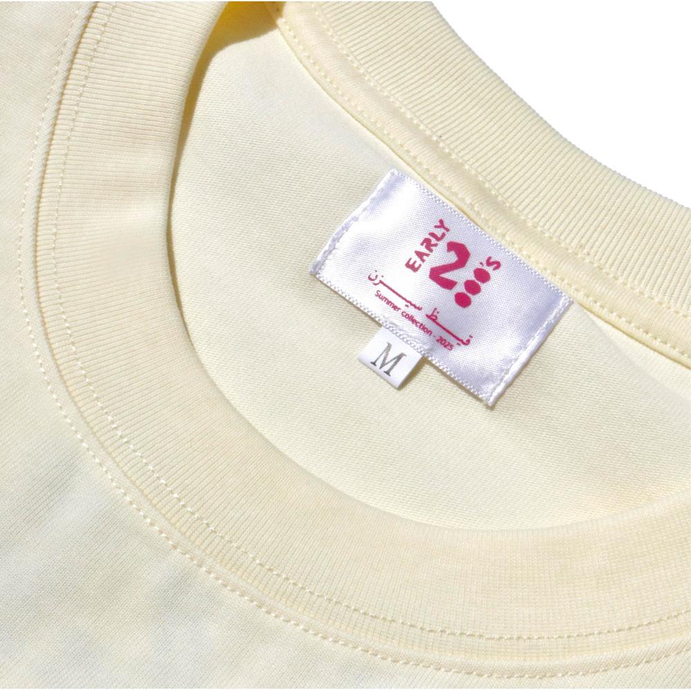 Oversized T-Shirt “ قيـظ سيزن"  – Butter Yellow