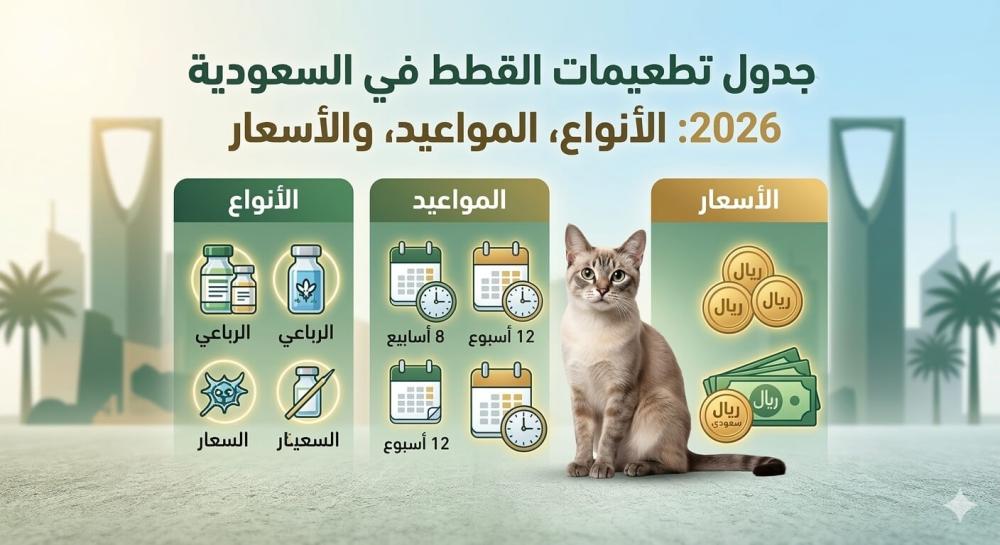 جدول تطعيمات القطط في السعودية