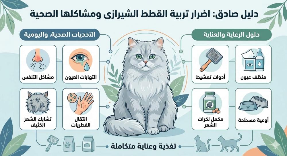 اضرار تربية القطط الشيرازى