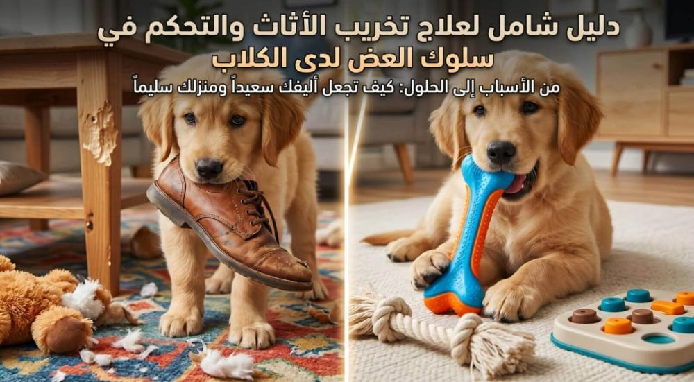 سبب عض الكلب للاشياء