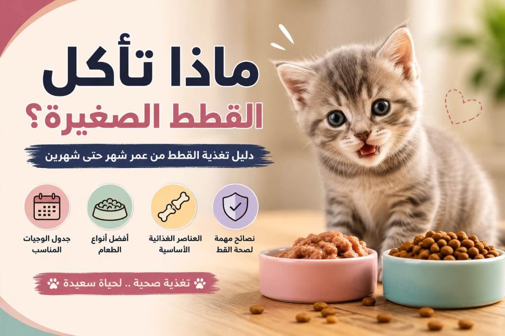 ماذا تأكل القطط الصغيره