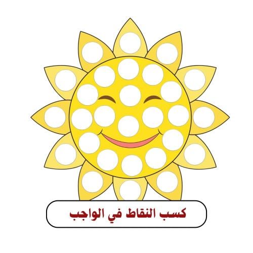 ملصق كسب النقاط على  الواجب الكتاب ( 12 ملصق ) ورق لاصق