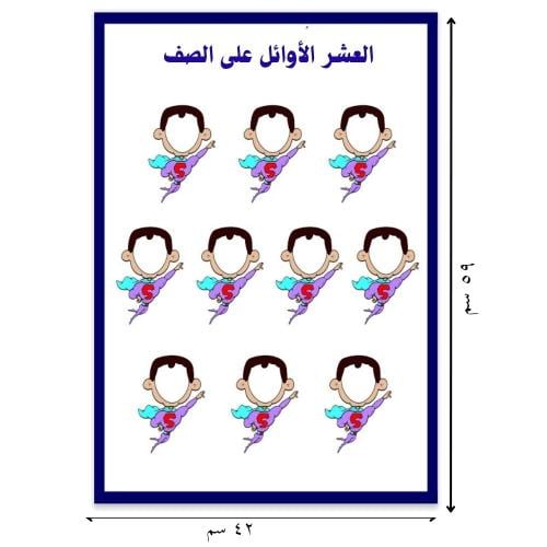 العشر الأوائل على الصف