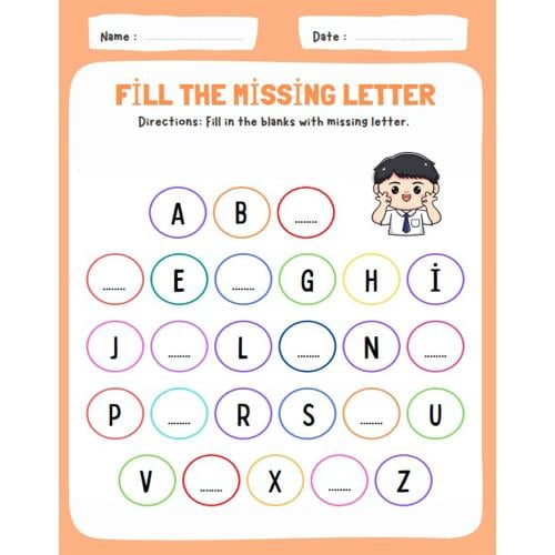 ورقة إكمال حروف اللغة الانجليزية ( 6 استراتيجيات )