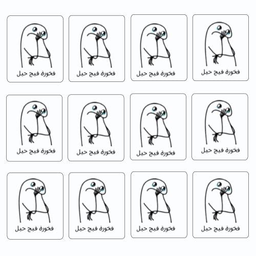 ملصقات فخورة فيج حيل ( 12 ملصق )