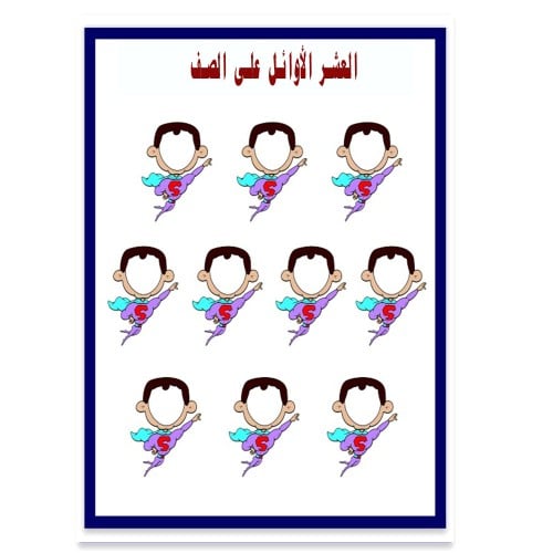 لوحة العشر الأوائل في الصف