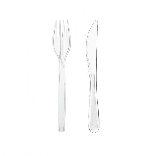 شوكة وسكين شفاف VIP شد 500