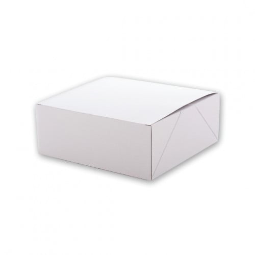 علبة كيك ابيض ورقي مقاس 20*20 شد 300 حبة