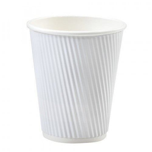 كوب ابيض مموج شد 1000 حبة مع غطاء