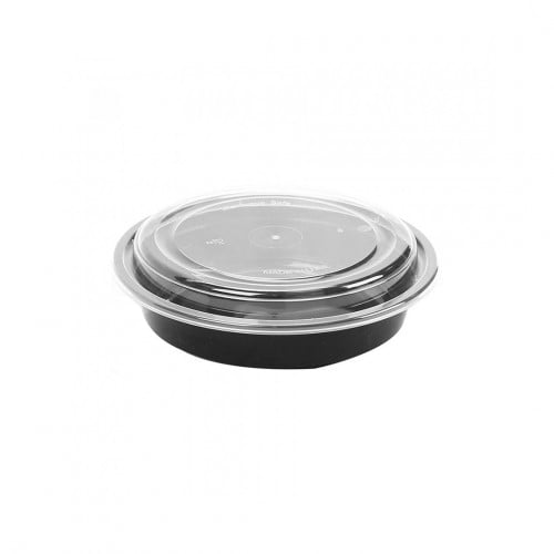 صحن اسود مكرويف مدور مقاس 24 اونص شد 150 حبة