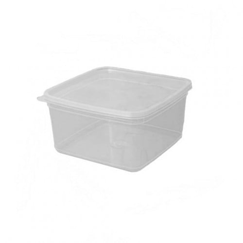 علبة بلاستيك تمر مربع 2 كيلو شد 120