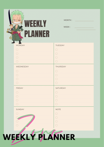 Zoro planner