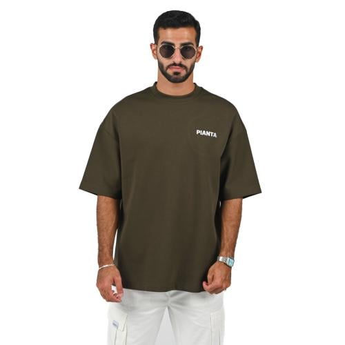 DARK OLIVE T-shirt pianta oversize