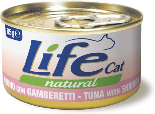 لايف كات – طعام قطط معلب تونة بالجمبري 85 جم